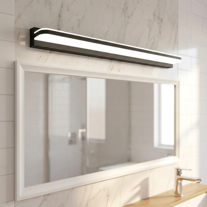 LED bathroom mirror vanity light matt black finish