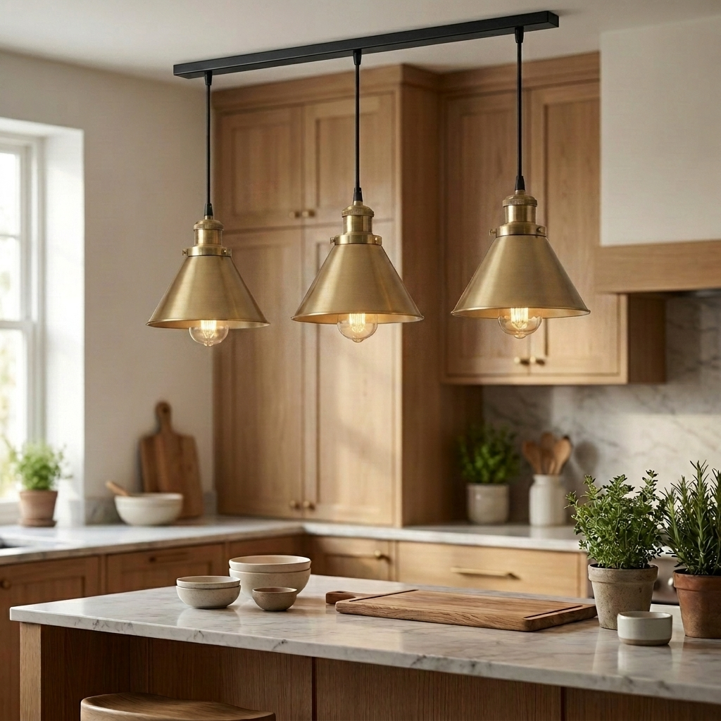 Loft pendant - Gold linear cluster AI20260610