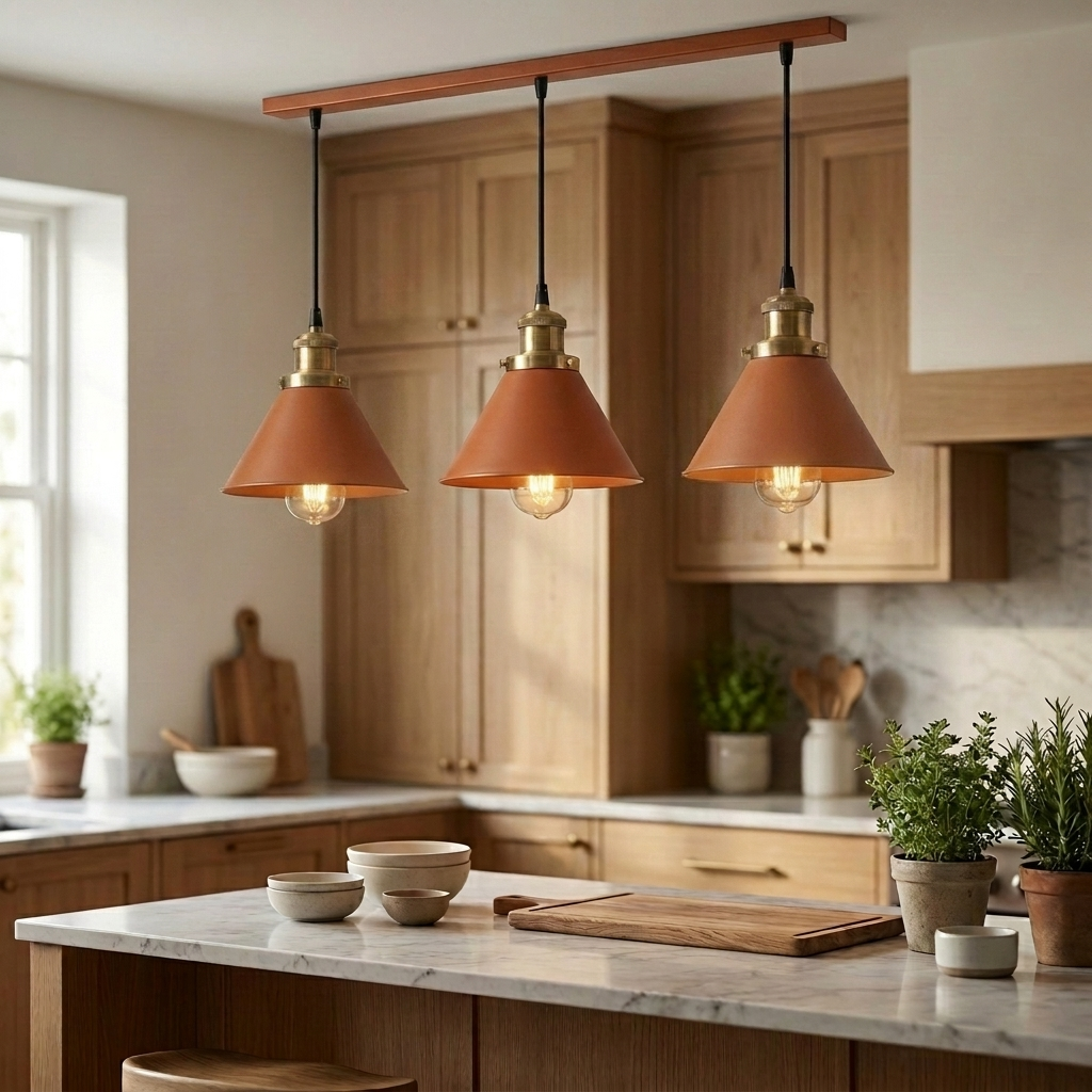 Loft pendant - Orange linear cluster AI20260610