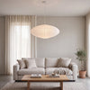 Paper Lantern Pendant Light | Japanese Wabi Sabi UFO Ceiling Lamp for Dining Room, Bedroom & Living Room | Rice Paper Shade E27, 50cm or 60cm