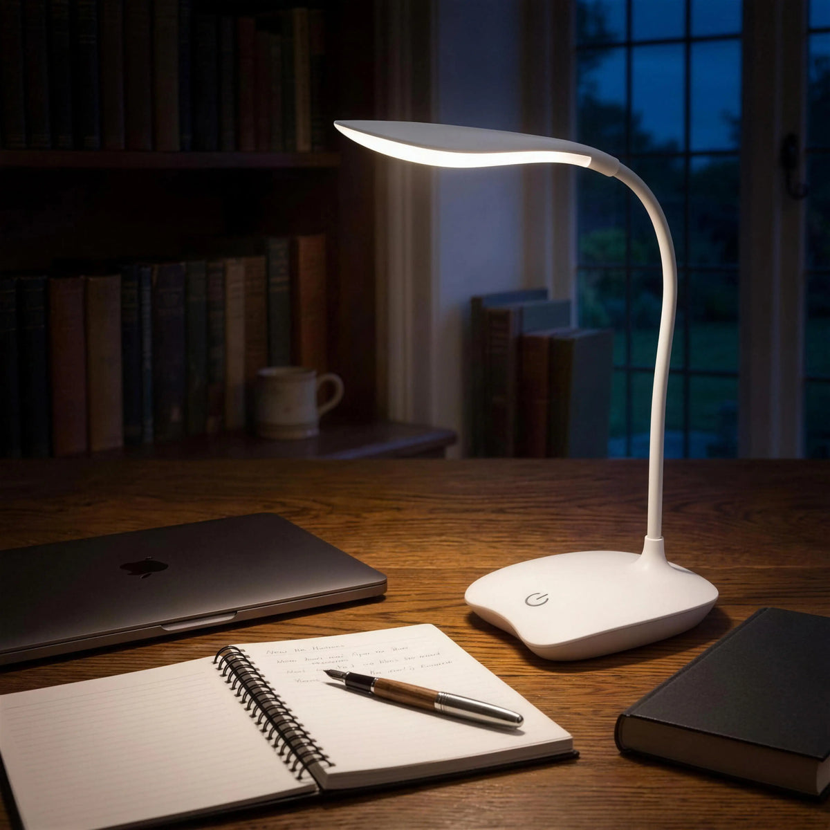 LED Desk Lamp | USB Rechargeable Reading Light with Touch Dimming for Bedside, Study & Office | Portable Student Night Light