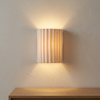 Wall Light | Nordic Curved Resin Wall Lamp for Bedroom, Bedside, Hallway & Living Room | Sculpted Modern Sconce in White, Grey, Terracotta or Sage