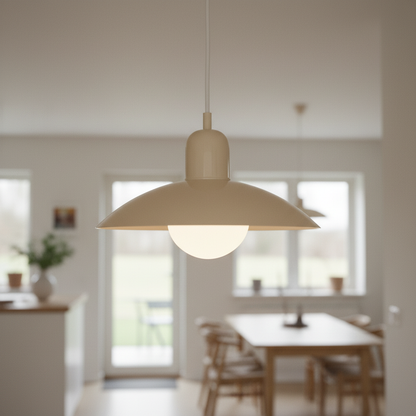 Retro macaron saucer pendant light, All Beige