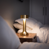 Rechargeable Table Lamp | Mini Dumbbell Night Light for Bedside, Desk, Bar & Shelf | Metal in Gold, Silver or Red Bronze, USB, 3-Colour, 4 Styles
