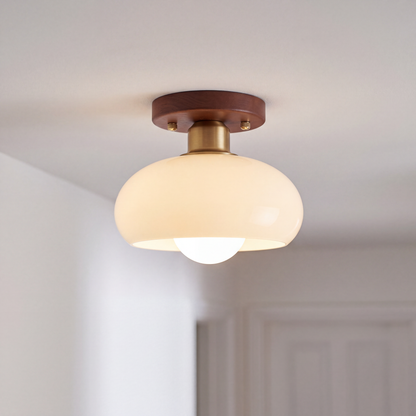 W3IMG-13 French Glass Flush — 20cm