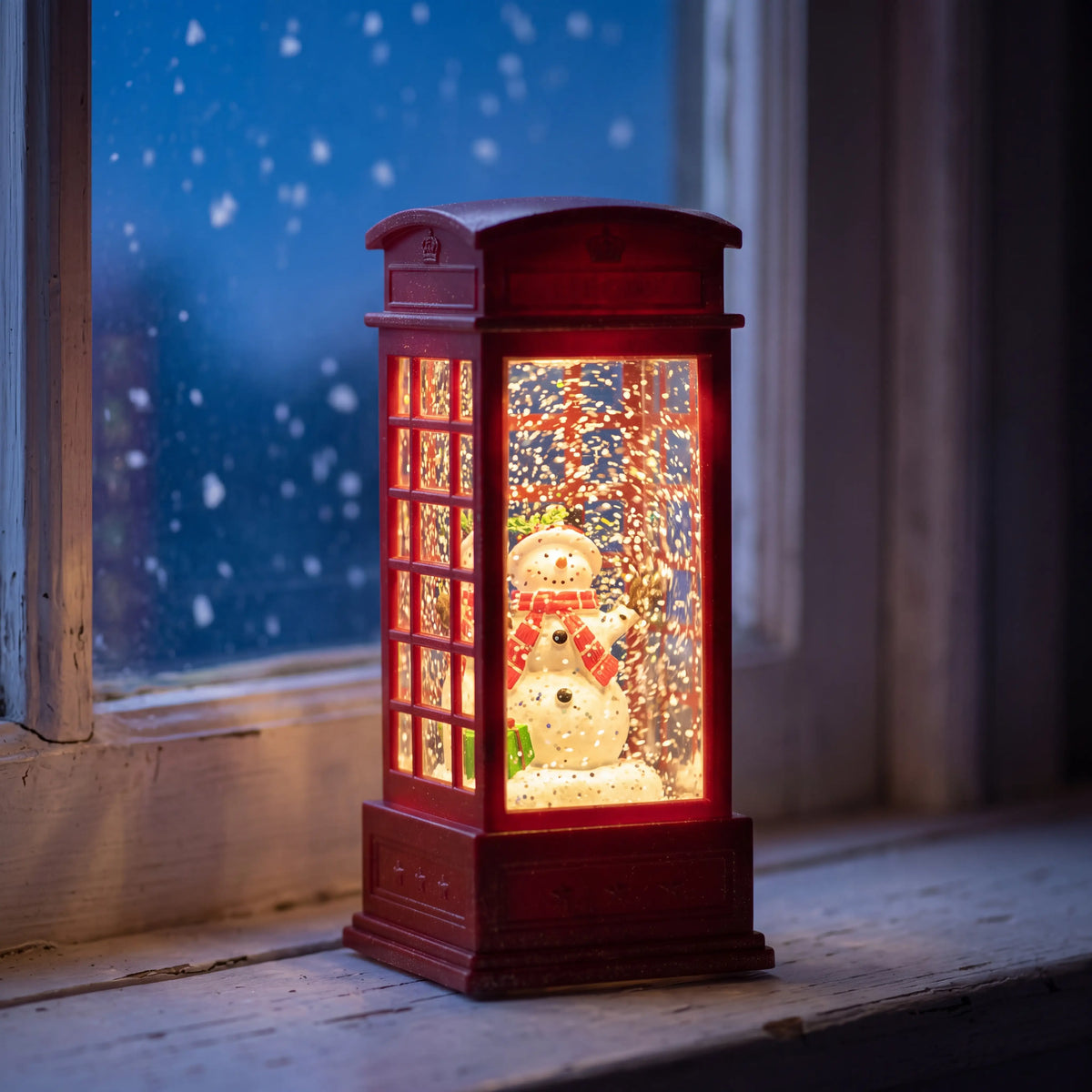 Snow Lantern — Red Phone Box, Snowman