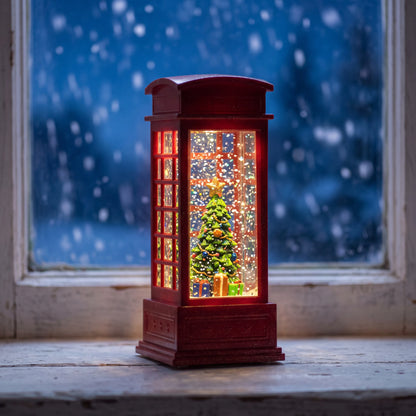 Snow Lantern — Red Phone Box, Tree