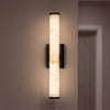 Wall Light | Marble-Effect Linear Wall Lamp for Bedside, Living Room, Hallway & Stairs | LED Sconce, Black or Gold Iron, 30cm to 80cm