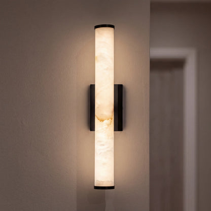 Marble-Effect Wall Light — Black