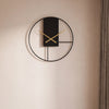 Wall Clock | Large Silent Non-Ticking Metal Clock for Living Room, Kitchen, Bedroom & Office | Minimalist Black & Gold, 40cm or 50cm, Battery