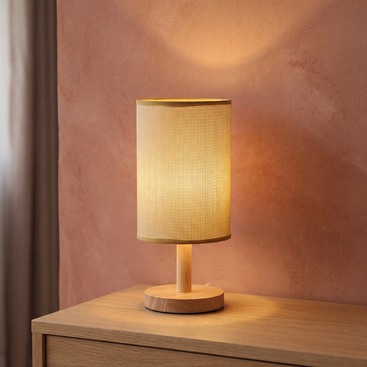 Jute Table Lamp — Warm White