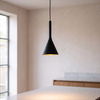 Pendant Light | Nordic Cone Ceiling Lamp for Kitchen Island, Dining Table & Bar | Metal Funnel Shade, Black, White, Grey, Green, Blue, Pink or Wine Red, 15cm