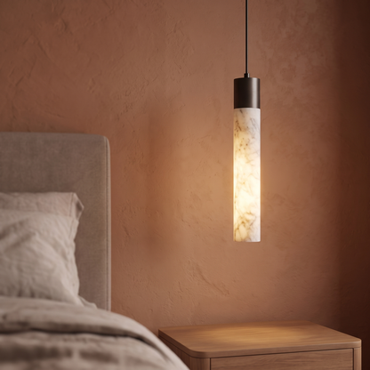 Marble Cylinder Pendant — Iron