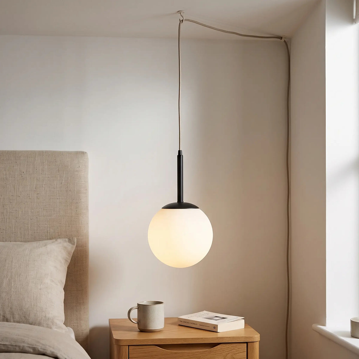 Plug-In Pendant Light - Single – Black - colour image