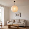 Pendant Light | Japanese Rice Paper Lantern Ceiling Lamp for Living Room, Bedroom & Dining Room | Wabi Sabi Globe, Beige or Off-White, 30, 40 or 50cm