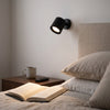 Bedside Reading Light | Rechargeable Magnetic Wall Spotlight with Remote for Bedroom, Bedside, Hallway & Shelves | No Wiring, Rotating, White or Black