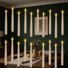 Floating Candles | LED Flameless Taper Candles with Wand Remote for Halloween, Christmas & Dining Table Decor | Warm Flicker, 12 or 20 Pack