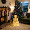 Christmas Light Up Gift Boxes | Set of 3 Illuminated Christmas Parcels for Under the Tree, Porch, Hallway & Window | Warm White LED, Battery & Remote