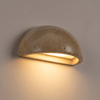 Travertine Wall Light | Half Moon Stone Wall Lamp for Bedroom, Bedside, Hallway & Stairs | Natural Yellow Travertine, Warm White or 3-Colour LED, 15cm