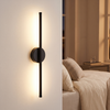 Battery Operated Wall Light | Rechargeable Magnetic LED Bar for Bedside & Hallway | Remote, 3 Light Colours, 50cm, Black or Gold, 1 or 2 Pack